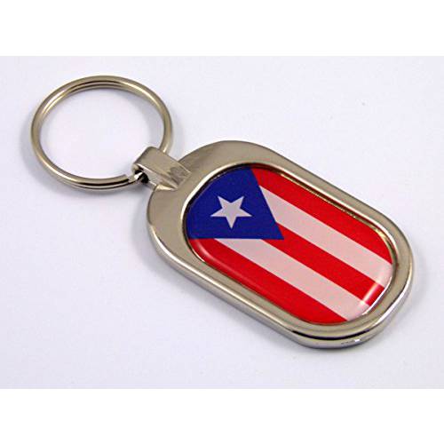 Puerto Rico 깃발 키링, 열쇠고리, 키체인 메탈 크롬 도금 키체인,키링,열쇠고리 키포브, 스마트키 keyfob Rican