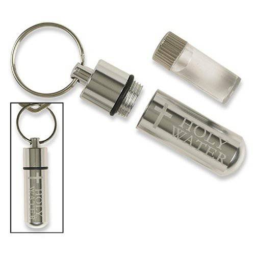여행용 Holy 물병 2 알루미늄 튜브 1 ML 플라스틱 바이알 on 키링, 열쇠고리,키체인 Original, 오리지날 버전