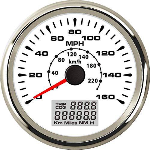 ELING  범용 GPS 속도계 게이지 160MPH 220KM/ H 여행 미터 주행거리계 차량용 레이싱 오토바이 85mm 9-32V