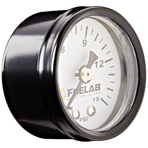 Fuelab 71502 1.5 0-15 Psi Carbureted 연료 압력 게이지