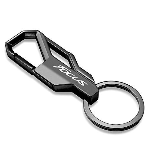 iPick Image  포드 포커스 건메탈 그레이 스냅 후크 메탈 키링, 열쇠고리, 키체인, Made in USA