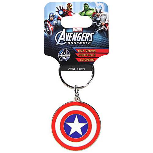 Plasticolor 004339R01 마블 Captain America 메탈 키체인,키링,열쇠고리
