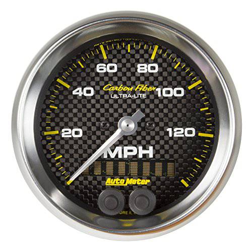 오토 미터 4780 카본 파이버 3-3/ 8 GPS 속도계 (0-140 MPH)