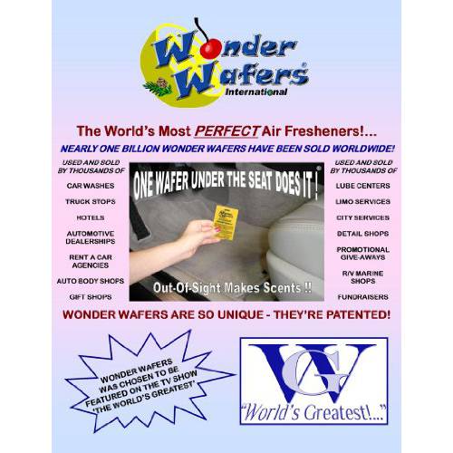 Wonder Wafers 25 CT 개별 포장 Aqua 서리 방향제 (Formerly 블루 아이스)
