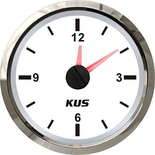 KUS  시계 미터 게이지 12-Hour 포맷 백라이트 52mm(2) 12V/ 24V