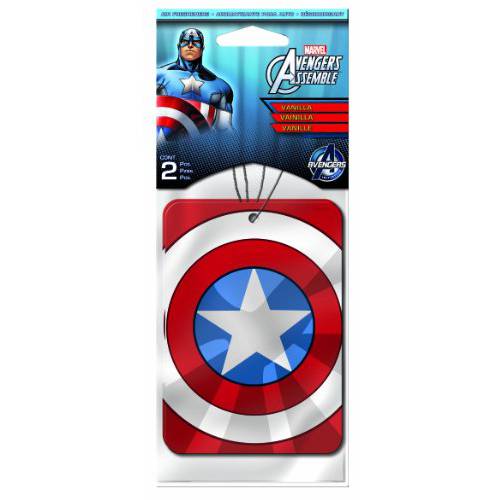 Plasticolor 005492R01 용지,종이 방향제, 탈취제 바닐라로마 향 마블 Captain America 디자인