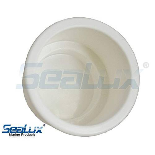 SeaLux UV stablized Recessed 화이트 플라스틱 음료 컵홀더 교체용 선박 보트 차량용 밴 no 배수구