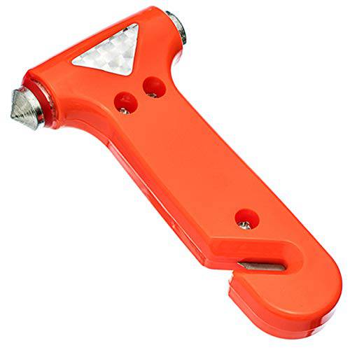 Family Safe 브라이트 오렌지 안전벨트 커터,슬라이서 창문 파쇄기 응급시 탈출 멀티 툴 - 1 팩