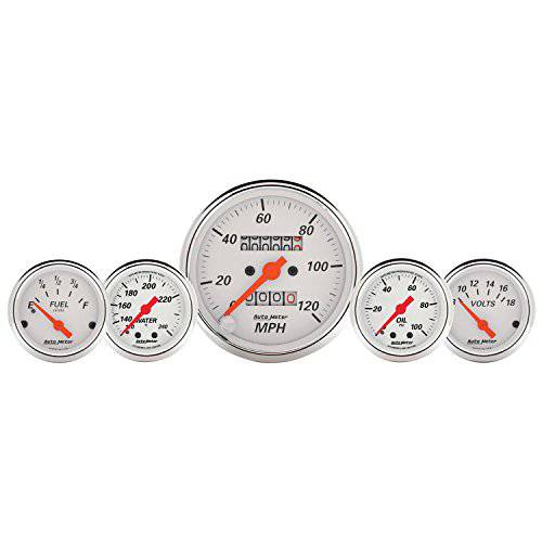 AUTO METER 1311 Arctic 화이트 연료/ 오일/ Speedo/ 볼트/ 워터 5 게이지 세트