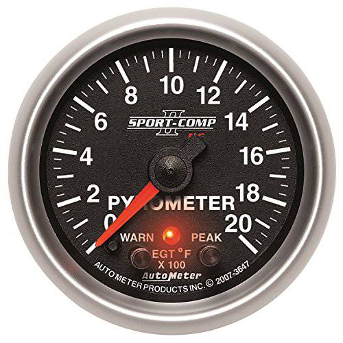 오토 미터 3647 2-1/ 16 0-2000 F 풀 Sweep 전기,전동 Pyrometer E.G.T. (배기 가스 온도)