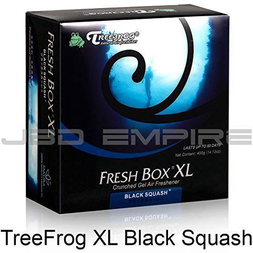 JBD Empire Treefrog Xtreme Fresh 박스 XL 방향제, 탈취제 향 엑스트라 라지 400g - 블랙 스쿼시/ 블루 스쿼시/ 그린 스쿼시/ 화이트 복숭아/ New 차량용 ( 블랙 스쿼시)