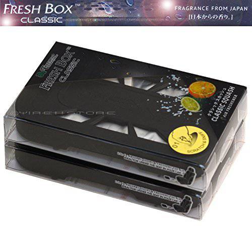Treefrog Fresh Box Classic 2-Pack 블랙 클래식 스쿼시 향 에어 청정제/ 에어 청정제 리필 카트리지