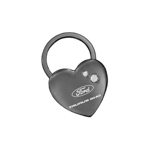 Ford  타우르스 SHO Heart 쉐입 블랙 키링, 열쇠고리, 키체인 2 클리어 크리스탈 키체인,키링,열쇠고리