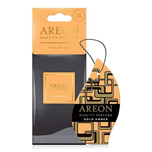 Areon Premium  퀄리티 퍼퓸/ 쾰른 차량용dboard 차량용&  홈 방향제, 탈취제, 골드 노란색 (팩 of 3)