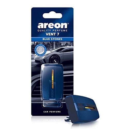 Areon VENT 7  차량용 퍼퓸 벤트 클립 AC 팬 방향제, 탈취제, 블루 스톤 향