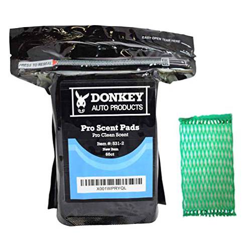 Donkey Auto Products  프로 향 프로fessional 차량용 방향제, 탈취제 패드 - 프로 클린 (60 패드 Per 팩)