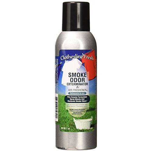 스모크 냄새 Exterminator 제거 시가/ 담배/ 파이프/ Tobacco Smells 7oz 스프레이 방향제, 탈취제, Clothesline Fresh (4-Pack)