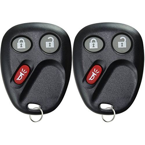 KeylessOption 키리스 Entry 리모컨 차량용 키 포브 교체용 LHJ011-Red 팩 2 for
