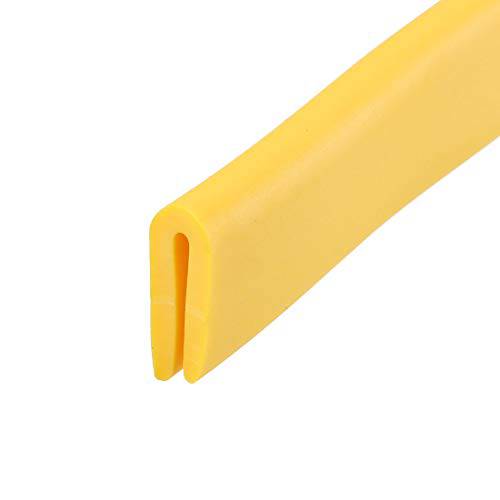 uxcell  엣지 트림 U 마감,처리 Yellow PVC 플라스틱 U 채널 엣지 보호 Fits 1/ 256’’ - 3/ 64’ 엣지 10 Feet Length