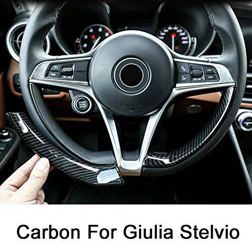 LLKUANG ABS 카본 파이버 Alfa 로미오 Giulia Stelvio 2017-2019 스티어링휠, 운전대, 핸들 프레임