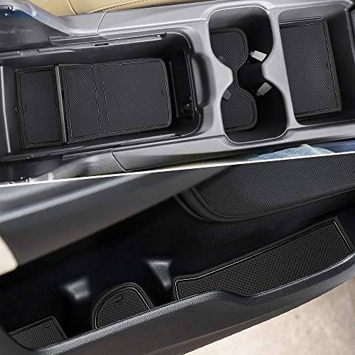 Auovo 20pcs 안티 먼지 매트 2020-2021 혼다 CR-V/ CRV 악세사리 프리미엄 커스텀 Non-Slip 차량용 컵홀더 인서트,  센터콘솔 라이너, 도어 포켓 라이너 Interior(Black 트림)