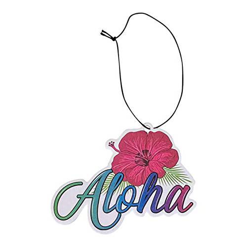 Aloha Designs 3 팩 알로하 하와이 히비스커스 롱래스팅 코코넛 방향제, 탈취제 Colorful 글자 | 장식용 하와이안 열대 향 걸수있는 방향제, 탈취제 아일랜드 바이브 자동차, Closest, 홈