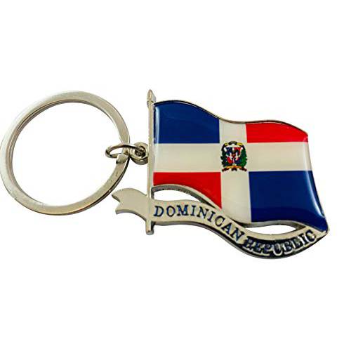 Dominican Republic 키체인,키링,열쇠고리 메탈 기념품 깃발 키링, 열쇠고리, 키체인 링
