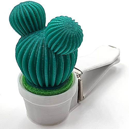 방향제, 탈취제 큰 이어 Cactus 자동차 or 실내, 현실적 Stylish 상세한 3D 인쇄 플라스틱 (ECO PLA), 자석 and 클립 - 붙이다 to 다양한 물건 (자동차, Air-cleaner, 냉장고, 전자레인지,  선반형)  S