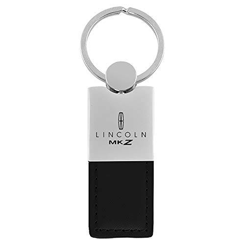 Au-Tomotive 골드, Inc. 링컨 MKZ GT 블랙 가죽 크롬 자동차 포브 키링, 열쇠고리, 키체인 링