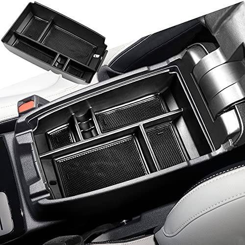 TACOBRO 센터콘솔 오거나이저,수납함,정리함 트레이 호환가능한  포드이스케이프 2020 2021 and 2021 브론코 스포츠 CX430 4-Door (Not U725 2-Door) 세컨 스토리지 암레스트 장갑 박스 - 블랙 트림