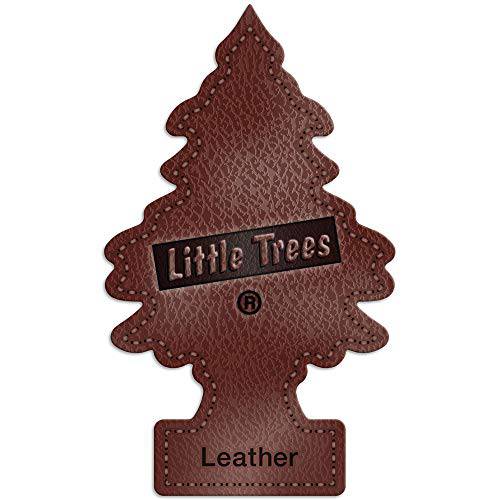 LITTLE TREES 자동차 방향제, 탈취제 I 걸수있는 트리 Provides 롱래스팅 향 오토 or 홈 I 가죽, 24 Count, (4) 6-packs