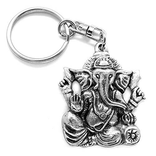 파인,가는 Pewter Ganesh Ganesha 키체인,키링,열쇠고리 선물 파우치
