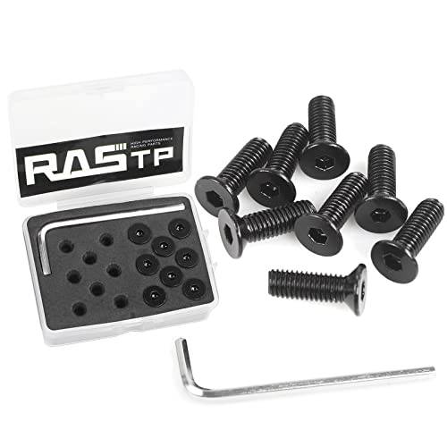 RASTP 스티어링휠, 운전대, 핸들 스크류 키트, 8Pcs (블랙, Style1)