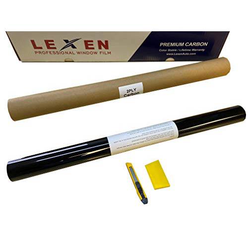 LEXEN 2PLY 24 x 10’ 프리미엄 카본 창문 틴트 필름 롤 (50% 라이트 쉐이드)