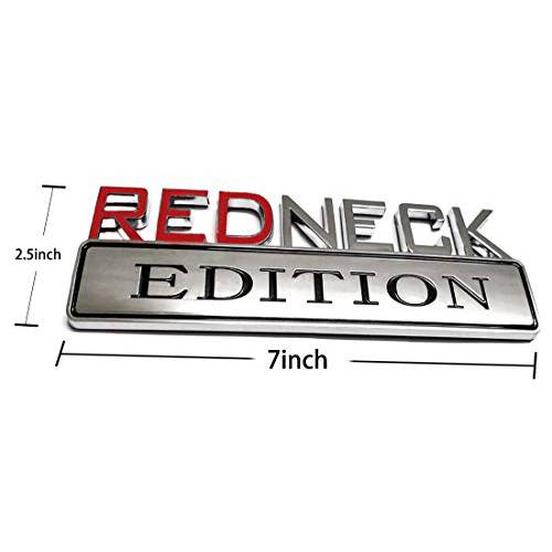 REDNECK 에디션 차량용 엠블렘, 앰블럼 배지 3D 교체용 F-150 F250 F350 램 1500 (크롬)