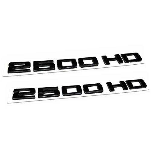 2pcs 2500HD 2500 HD Nameplates 엠블럼 Badges 교체용 Gm 실버라도 시에라 (블랙)