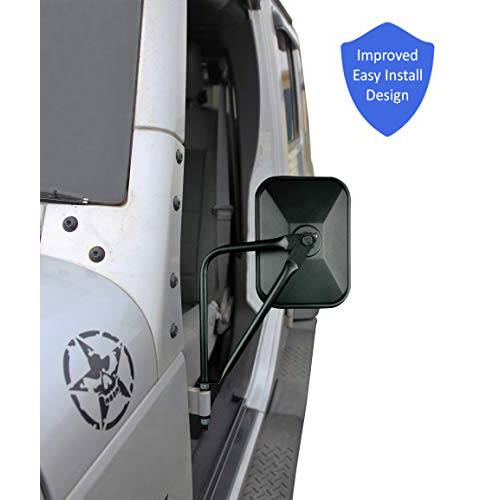 지프 미러 JK JL TJ YJ CJ. Easy-Install Adventure 미러 보너스 Product. 업그레이드된 Design. for 모든 지프 Wrangler. 더 빨리 설치 문,문틈 힌지 미러 Safe doors off driving.
