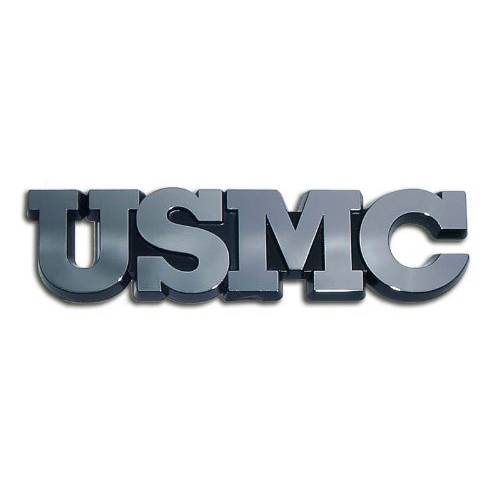 US 해병대 USMC 블록 글자 크롬 오토 차량용 트럭 오토바이 엠블렘, 앰블럼