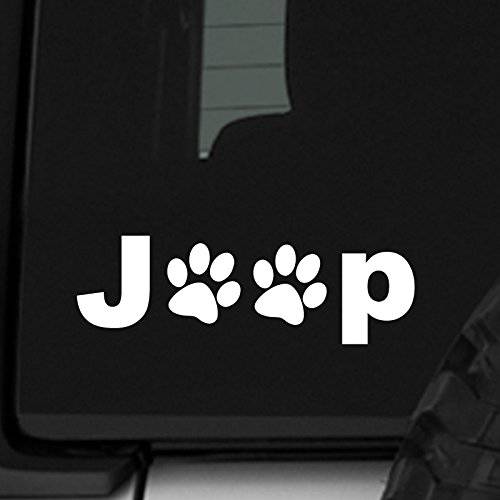 동물 강아지 고양이 Paw 프린트 - 차량용 오토 창문 비닐 데칼 스티커 fits Offroading 4x4 YJ TJ JK 차량용 트럭 SUV by ReplaceMyParts