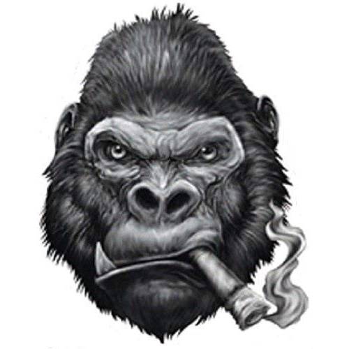 Gorilla 흡연 시가 범퍼 스티커 TOOLBOX 스티커 노트북 스티커 Die Cut