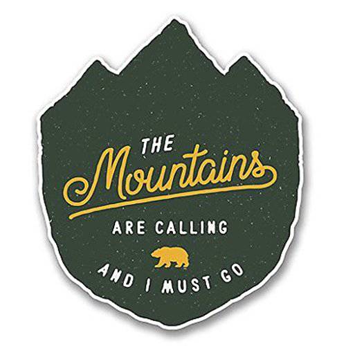 NI3802-Pack The Mountains Are 통화 스티커/ 데칼 | 프리미엄 퀄리티 비닐 스티커 | 4-Inches by 3.5-Inches