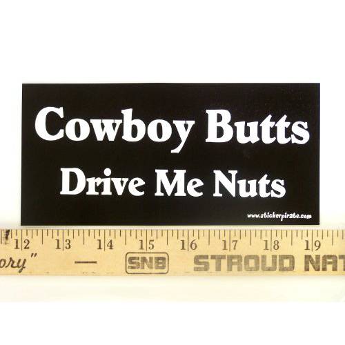 자석 Cowboy Butts DRIVE Me Nuts 마그네틱,자석 범퍼 스티커