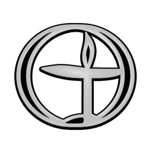 Unitarian Universalist Flaming Chalice 플라스틱 오토 엠블렘, 앰블럼 - [Silver][3 1/ 2’’ x 3’’]