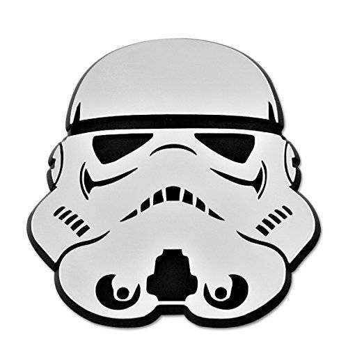 SW Stormtrooper Pilot 헬멧 플라스틱 오토 엠블렘, 앰블럼 - [Silver][3’’ x 3 1/ 4’’]