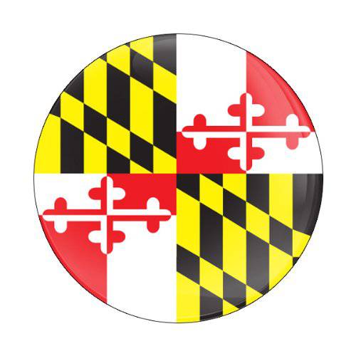 GoBadges - CD0195 깃발 Maryland - 3 마그네틱,자석 그릴 배지/ UV 안정된& Weather-Proof/ Works 그릴 배지 홀더