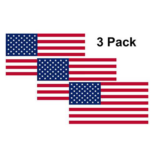 Rogue River Tactical  아메리칸 USA 깃발 스티커 Patriotic Stars and Stripes 미국 오토 차량용 데칼 창문 범퍼 US 밀리터리 (3 팩 3x5)