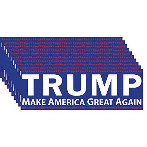 Trump Make America Great Again 범퍼 스티커 10 팩. MAGA by Re-Electing 공화주의자 대통령 Donald Trump. 지지대 Conservative Values, The US 깃발, and the 아메리칸 웨이