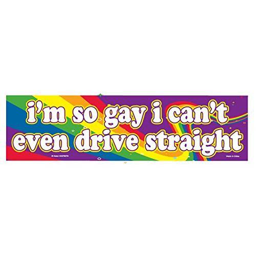 I’m So Gay I Can’t 균일한 드라이브 스트레이트 - 플렉시블 차량용 오토 범퍼 자석 - Hilarious