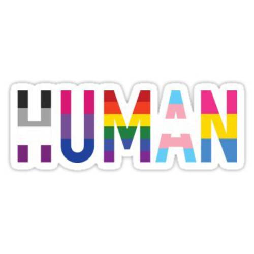 Chili Print Human LGBT - 스티커 그래픽 범퍼 창문 시커 데칼 - Gay Pride 스티커