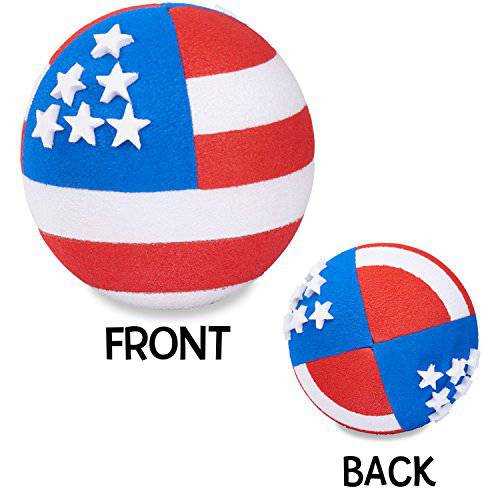Coolballs Patriotic USA 아메리칸 깃발 (2 양면) 차량용 안테나 토퍼,데코/ 안테나 볼/ 미러 매달리는사람/ 데스크탑 스프링 지지대 Bobble Buddy (for 두꺼운 스타일 안테나)